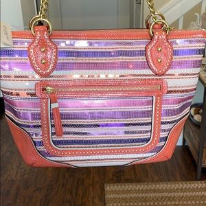 NWT Coach Pop Sequin Small Tote